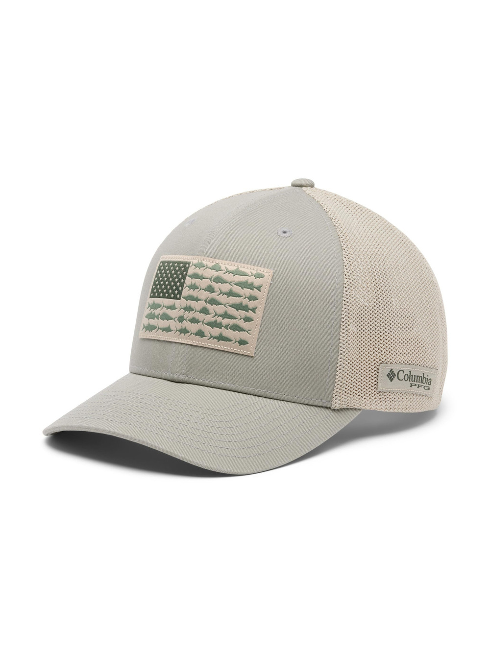 Unisex Adult PFG Logo Mesh Ball | Gray Green, Fossil, Us Fish Flag | Size S-M